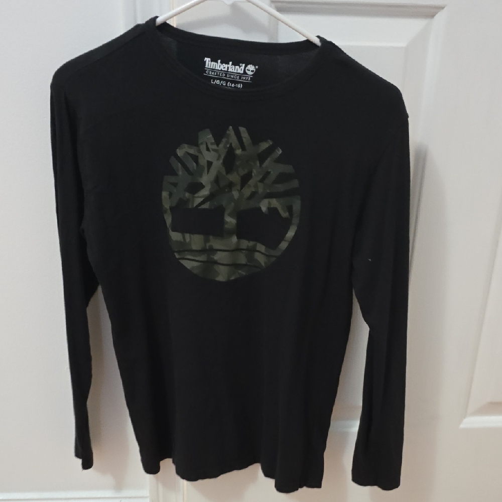 Timberland Kids Black Long Sleeve Shirt Large